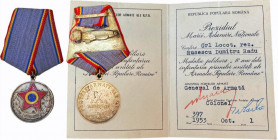 ROMANIA - POPULAR REPUBLIC, 1948-1966
RPR - MEDAL "10 YEARS SINCE THE FORMATION OF THE FIRST UNITS OF THE ROMANIAN PEOPLE`S ARMY, 1953
Breast Badge,...