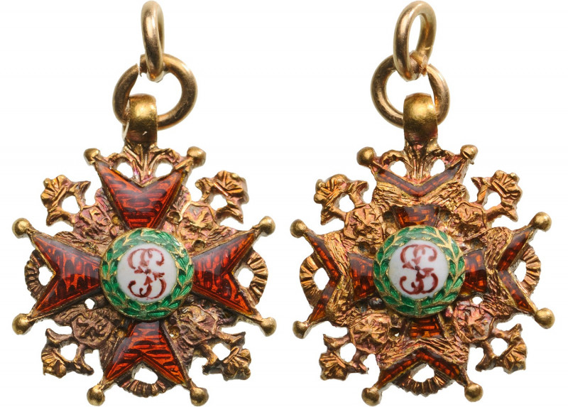 RUSSIA
ORDER OF SAINT STANISLAS
A miniature of the order of early type in gold...