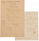 RUSSIA
ORDER OF SAINT STANISLAS
3rd Class French Authorization of Wear. Printed paper partially handwritten, 340x220 mm, awarded to Mr. de Gourlet R...