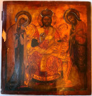 RUSSIA
A rare Russian Icon, Representation of the Deisis
A rare russian icon faithfull to Representation of the Deisis, oil on wood panel – Represen...
