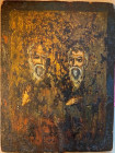 RUSSIA
Very Old Russian Icon
Russian very old icon, representation on beveled wood panel of two venerable saints (halo marks). Formerly covered with...