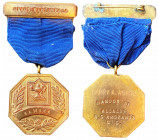 SARAWAK
First Prize Medal
Breast Badge, 34 mm, gilt Bronze, original suspension ring and ribbon with clasp, named. I 
Estimate: EUR 150 - 300