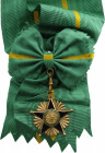 SENEGAL
ORDER OF MERIT
Grand Cross Badge, instituted in 1960. Sash Badge, 63x58 mm, gilt Bronze, both sides enameled, original suspension device and...