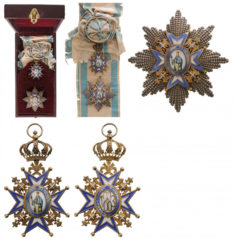 SERBIA
Order of St. Sava 
A 1st Class Set of the of the 3rd Type, awarded afte...