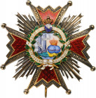 SPAIN
ORDER OF ISABELLA THE CATHOLIC
A Grand Cross breast star, 76 mm, in Silt silver, with golden, separately-made, red enameled arms’ fields; cent...