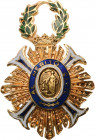 SPAIN
ORDER OF CIVIL MERIT
A Lapel Miniature of the Commander’s Cross in GOLD and enamels, 25x17 mm, reverse button, made of gold-wire. Extremely fi...