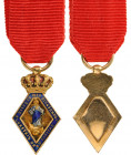 SPAIN
Real Maestranza de Caballeria de Ronda
Miniature of the member’s badge in GOLD with enameled details, 19x10 mm, suspension ring with unreadabl...