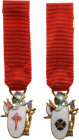 SPAIN
Order of St. Yago of the Sword 
A group of two heraldic miniatures of the ancient orders of St. Yago of the Sword and of Santa Maria de Montes...