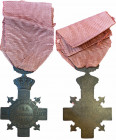 SPAIN
Montejurra Cross, 1873
Breast Badge, 50x38 mm, Bronze, original suspension and ribbon. Scarce! I R! 
Estimate: EUR 450 - 900