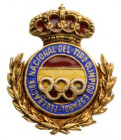 SPAIN
BADGE OF THE SPANISH OLYMPIC SHOOTING FEDERATION MINIATURE
Miniature. Lapel Hole Badge, 22x19 mm, gilt Silver, obverse enameled, lapel hole ba...