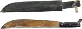 SPAIN
Lot of 2 Macheta 20th Century
Macheta with steel blade, hard plastic handle caught with 3 butons, leather scabbard . Blade length: 49,5cm. Ver...