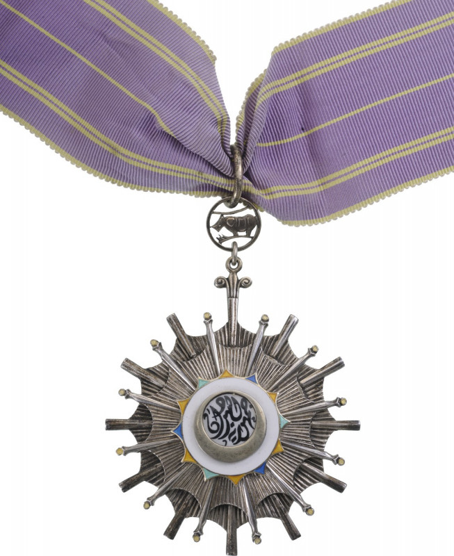 SUDAN
ORDER OF THE REPUBLIC
Commander`s Cross. Neck Badge, 88x60 mm, Silver, c...