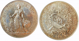 SWITZERLAND
5 Francs Federal Shooting Taler 1885 Bern
Silver, 24.95 g, Divo S17. NHMZ 2-1343o. XF+ 
Estimate: EUR 150 - 300
