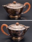 SWITZERLAND
Silver jug
Silver jug, model on small pedestal and rounded plain body, button and handle in wood. Art Deco circa 1930, Swiss work silver...