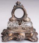 SWITZERLAND
Cabinet set on silver stand
Cabinet set on silver stand. Two beautiful crystal and silver bottles (talc & perfume ? ...) and portrait me...