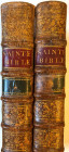 SWITZERLAND
Rare Old Two Volumes Bible, 1779
"La sainte Bible", qui contient le Vieux et le Nouveau Testament / revue & corrig?e sur le texte h?breu...