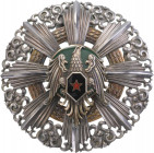 SYRIA
ORDER OF THE LEGION OF HONOR
Grand Cross Star, instituted in 1953. Breast Star, 77 mm, Silver, enameled, reverse with medium pin and two side ...