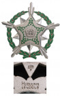 SYRIA
ORDER OF DEVOTION
Grand Cross Star, instituted in 1953. Breast Star, 65 mm, Silver, hallmarked, "925" enameled, makers`s mark "Huguenin, Le Lo...