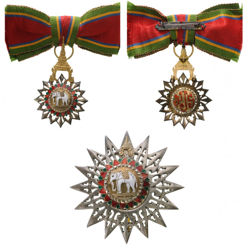 THAILAND
ORDER OF THE WHITE ELEPHANT
Grand Officer's Set for Ladies, 2nd Type,...