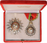 THAILAND
ORDER OF THE WHITE ELEPHANT
Grand Officer's Set for Men, 2nd Type, 2nd Class, instituted in 1861. Neck Badge, 87x50 mm., Silver, hallmarked...