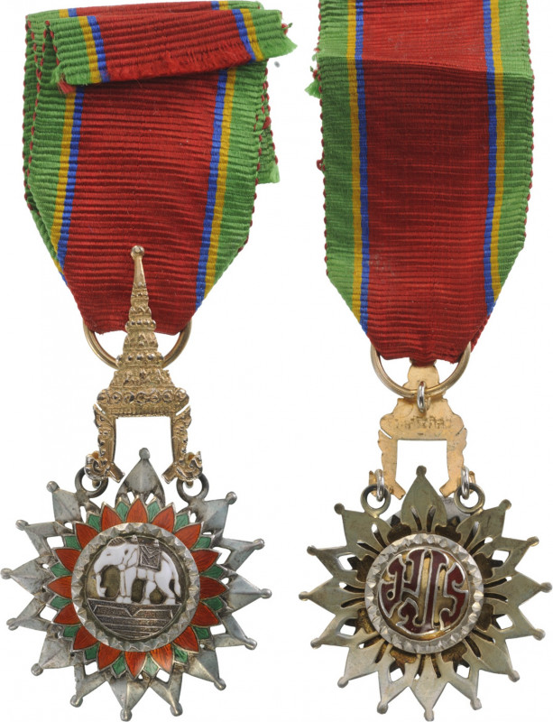 THAILAND
ORDER OF THE WHITE ELEPHANT
Knight's Badge, 5th Class, 2nd Type, inst...