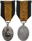 THAILAND
Scout Medal
Breast Badge, 21x31 mm, silvered Metal, original suspension ring and ribbon. i 
Estimate: EUR 75 - 150