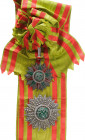 TUNISIA
ORDER OF NICHAN AL IFTIKHAR
Grand Cross Set, 1st Class, Mohamed es Sadok Bey (1859 - 1882). Sash Badge, 69x63 mm, Silver, Arabic hallmarks, ...