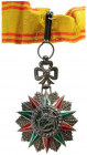 TUNISIA
ORDER OF NICHAN AL IFTIKHAR
Commander's Cross, 3rd Class, Mohamed es Sadok Bey (1859-1882). Neck Badge, 78x50 mm, Silver with brilliant cut ...