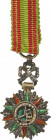 TUNISIA
ORDER OF NICHAN AL IFTIKHAR
Knight's Cross Miniature, 5th Class. Breast Badge, 18x11 mm, Silver with brilliant cut rays, central medallion s...