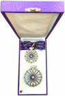 TUNISIA
ORDER OF 7TH OF NOVEMBER
Grand Officer's Set, 2nd Class, instituted in 1988. Neck Badge, 65 mm, gilt Bronze, maker’s mark “Arthus Bertrand, ...