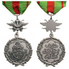 TUNISIA
MILITARY MERIT MEDAL
Breast Badge, 55x33 mm, original suspension device and ribbon. Scarce! I R! 
Estimate: EUR 200 - 400