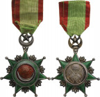 TURKEY
Order of Osmaniye
Commander`s Cross, 3rd Class instituted in 1862. Breast Badge, 85x60 mm, Silver, enameled, original suspesion device and ri...