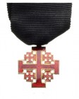 VATICAN
ORDER OF THE HOLY SEPULCHRE
Knight’s Cross, Half Size. Breast Badge, silver gilt, 25 mm, obverse enameled, original ring and ribbon. Minimal...