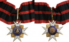 VATICAN
ORDER OF SAINT SYLVESTER
Commander's Cross, 3rd Class, instituted in 1841. Neck Badge, 48 mm, gilt GOLD, ca. 20 g., with white enameled arms...