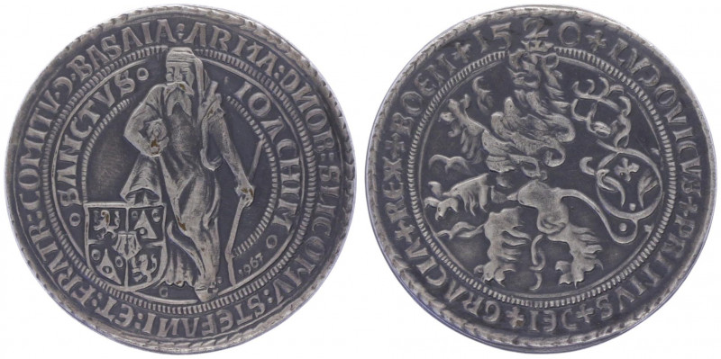 Bronzemedaille, 1520
Böhmen und Mähren. NP zum Taler 1520 von Schlick, versilber...