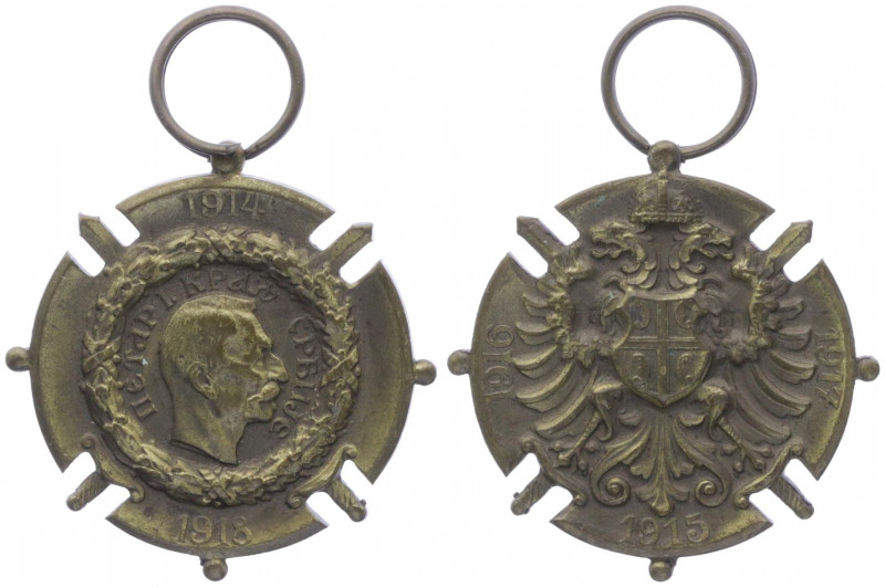 Bronzemedaille, 1914/1918
Bulgarien. 1. Weltkrieg, mit Öse.. 17,64g
ss