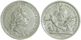 Zinnmedaille, 1675
Dänemark. auf König Ludwig Magnus.. 24,93g
ss