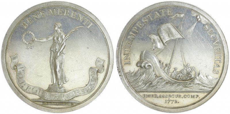 Silberne Prämienmedaille, 1772
Deutschland, Emden. v. B.C. v.Calcer) d. Emdener ...