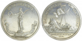 Silberne Prämienmedaille, 1772
Deutschland, Emden. v. B.C. v.Calcer) d. Emdener Assecuranz-Compagnie von 1772. BENE MERENTI Ehrenjungfrau präsentiert ...