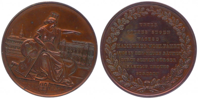Bronzemedaille, 1841
Deutschland, Hamburg. von H. Lorenz, Werkstatt Loos, Berlin...