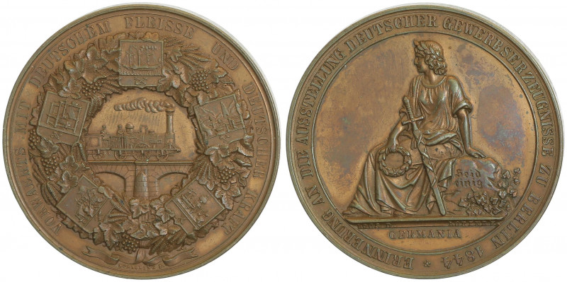 Bronzemedaille, 1844
Deutschland, Preussen. Ausstellung auf die deutschen Gewerb...