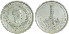 Zinnmedaille, 1854
Deutschland, Sachsen. auf die Errichtung seines Denkmals.. 14,20g
vz