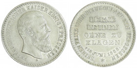 Silbermedaille, 1888
Deutschland, Kaiserreich nach 1871. auf den Tod von Friedrich.. 9,33g
bfr