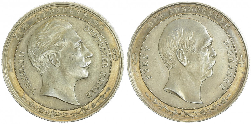 Wilhelm II. 1888 - 1918
Deutschland, Kaiserreich nach 1871. Silbermedaille, 1894...