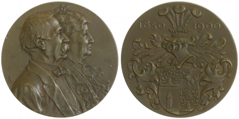 Bronzemedaille, 1900
Deutschland, Kaiserreich nach 1871. auf die Goldene Hochzei...