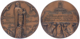 Bronzemedaille, 1906
Deutschland, Kaiserreich nach 1871. auf die Enthüllung des Bismarckdenkmals.. 58,23g
vz/stgl
