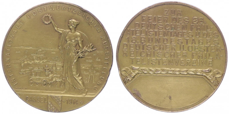 Bronzemedaille, 1914
Deutschland, Kaiserreich nach 1871. mit 333 Goldauflage auf...