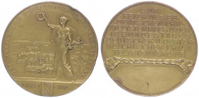 Bronzemedaille, 1914
Deutschland, Kaiserreich nach 1871. mit 333 Goldauflage auf die Inter. Postwertzeichenausstellung, 333 fein, 30,3g (10,10g fein),...