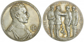 Silbermedaille, 1914
Deutschland, Kaiserreich nach 1871. Helden überall.. 17,24g
Z. 6003
stgl