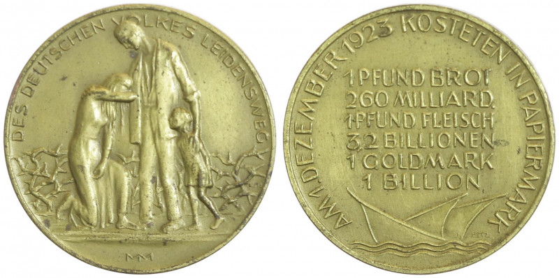 Messingmedaille, 1923
Deutschland, Weimarer Republik 1919 - 1933. auf die Teueru...
